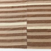 10x13 Dark Brown & Beige Vintage Kilim Rug, 311x394Cm