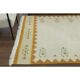 1970s Vintage Turkish Oushak Handmade Wool Cotton Cream Area Rug 171x222