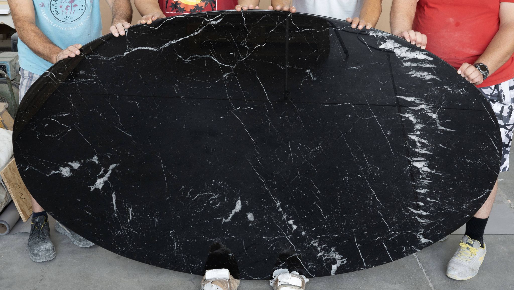 Original knoll tulip dining table 244x137 nero marquina like new!! saarinen