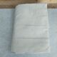 Drap ancien toile de lin retour, fleurs, monogramme brodé main 215 cm x 267 cm