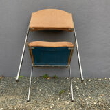 Set of 4 chromed metal chairs