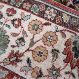 Tapis Vintage Indien Style Qum Fait Main en Laine – Années 1970 – 245 x 352