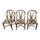 Lot de 3 Chaises fauteuils en rotin