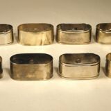 8 silver and gold napkin rings