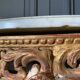 Console XVIII wooden gold louis xvi white marble flower falls