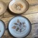4 flower plates from Salins and Niderviller from the 1970s.