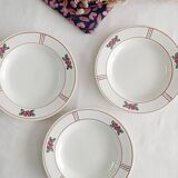 Lot de 3 assiettes creuses Salins, nénuphar