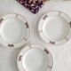 Lot de 3 assiettes creuses Salins, nénuphar