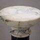 Antique black and white marble column, Italy, late 19th century