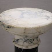 Antique black and white marble column, Italy, late 19th century