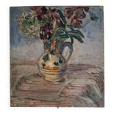 Tableau Ancien Bouquet vers 1950