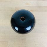 Black ceramic vase signed Comte, vintage
