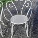 Paire de fauteuils de jardin 1900 en fer forgé