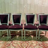 Set of 8 Louis XVI style chairs, Trapeze model