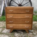 Vintage chest of drawers compass feet