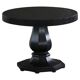 Dining table / round console in Danish Art Deco style in blackened oak, early 20th century.