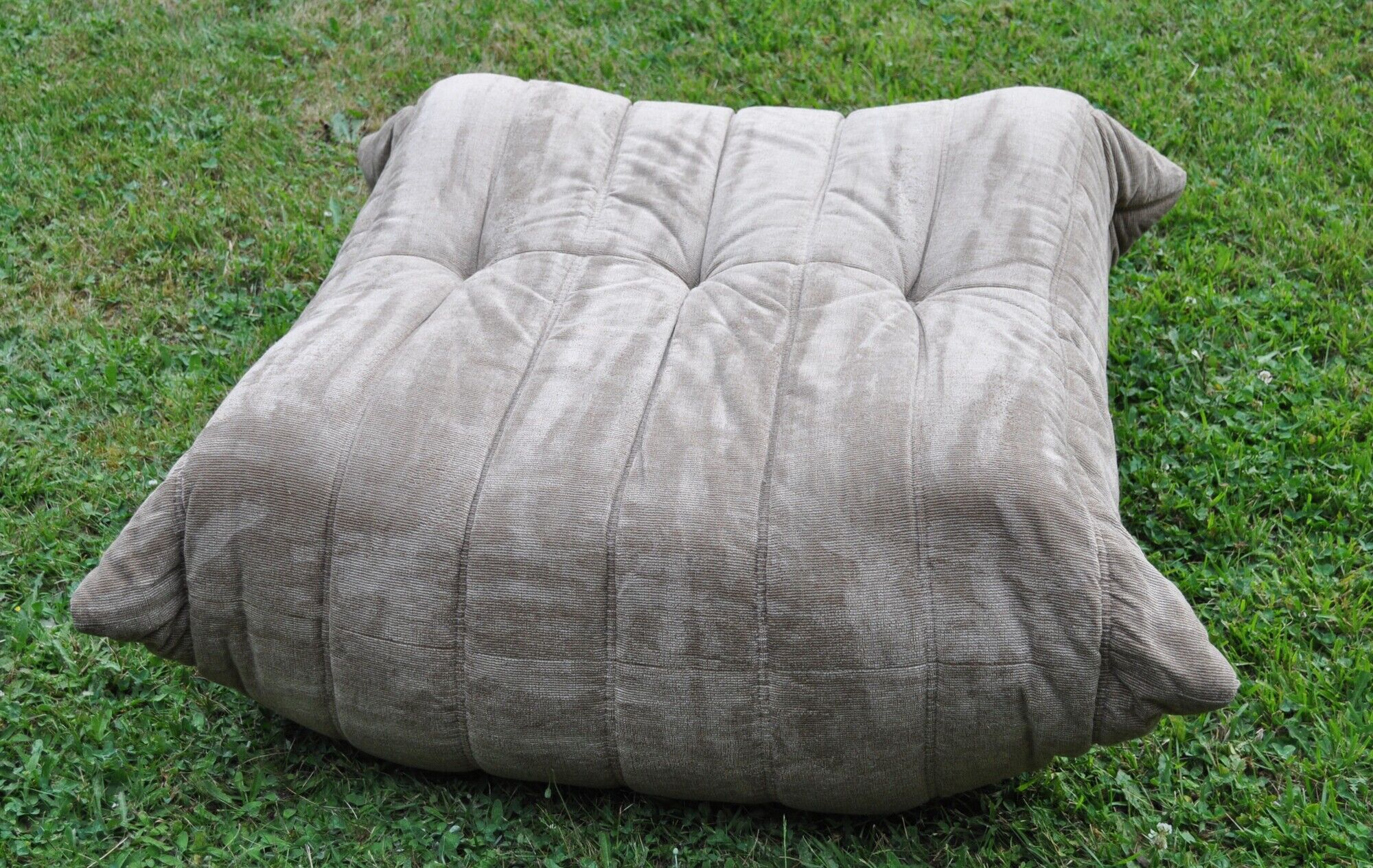 Pouf Togo by Michel Ducaroy for Ligne Roset velvet taupe