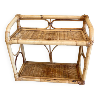 Vintage rattan shelf