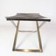 Tabouret en acier brossé et cuir noir par Michael Christensen