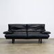 Black leather Alanda sofa by Paolo Piva for B&B Italia, 1980s