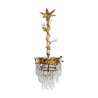 Crystal stamped chandelier