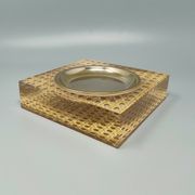 1970s Smoking Set in Vienna Straw By Geolel. Made in Italy