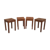 Set of 4 wooden stool