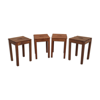 Lot de 4 tabouret bois