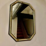 Vintage floral octagonal mirror