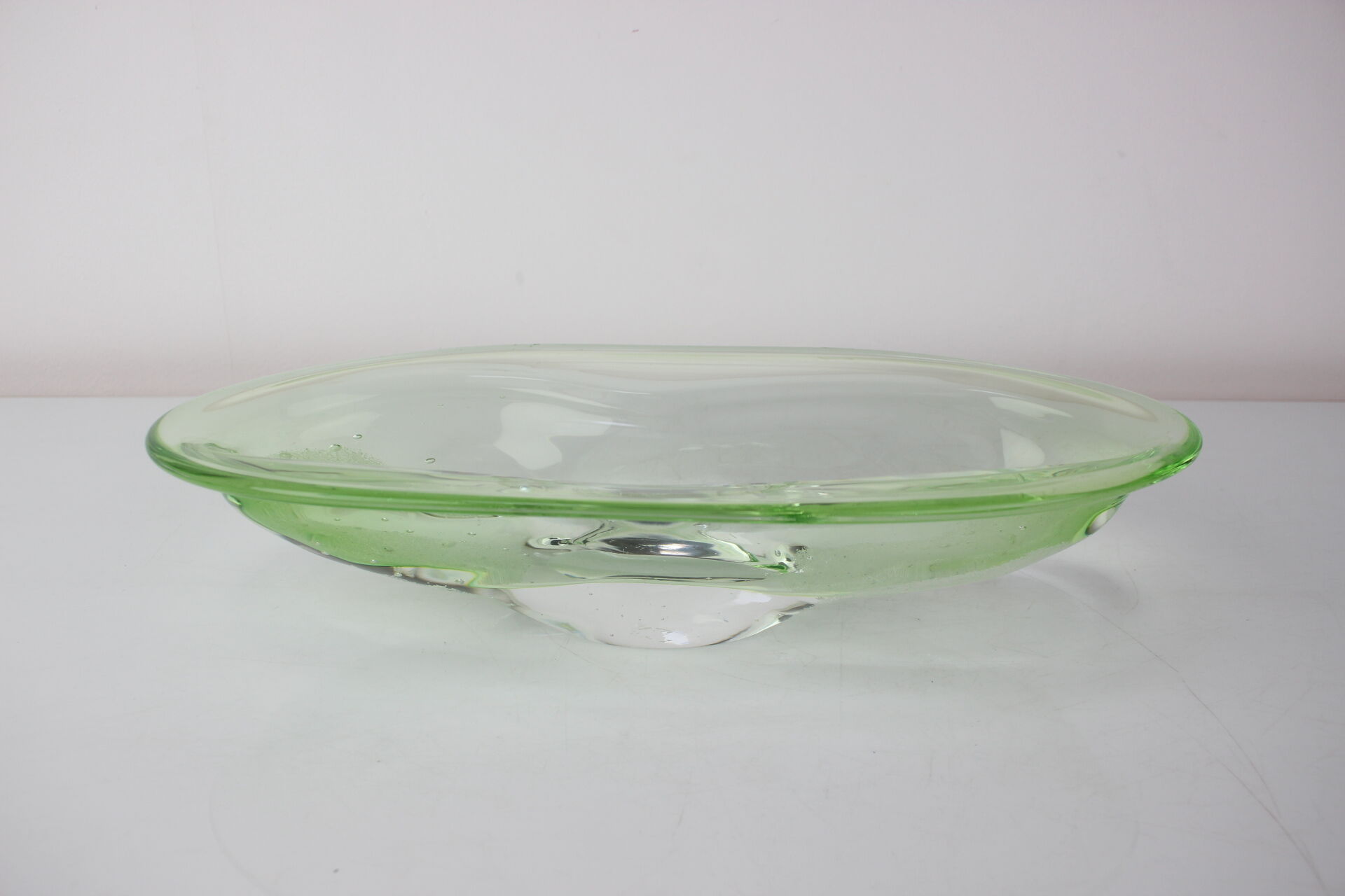 Mid-Century Art Glass Bowl by Zelezno Borske Sklo, 1960's