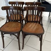 Suite de 4 chaises de bistrot vintage années 1960