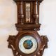 Henri II barometer and thermometer in carved wood