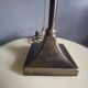 Old bronze lamp base, brown patina - Made in England