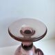Biot bubble glass candle holder signed purple years 60-70