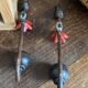 Pair of wall hooks in cast iron