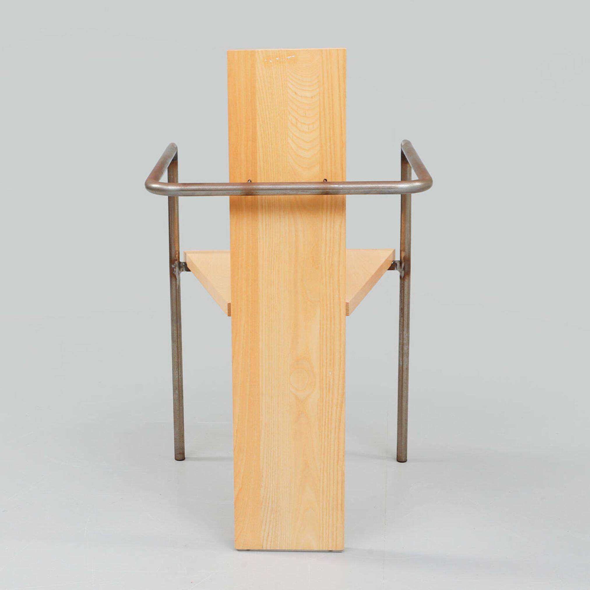 Chaise en bois et béton Jonas Bohlin, Suède, 1981