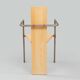 Chaise en bois et béton Jonas Bohlin, Suède, 1981