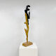 Wooden sculpture 'duo dancing forever together'