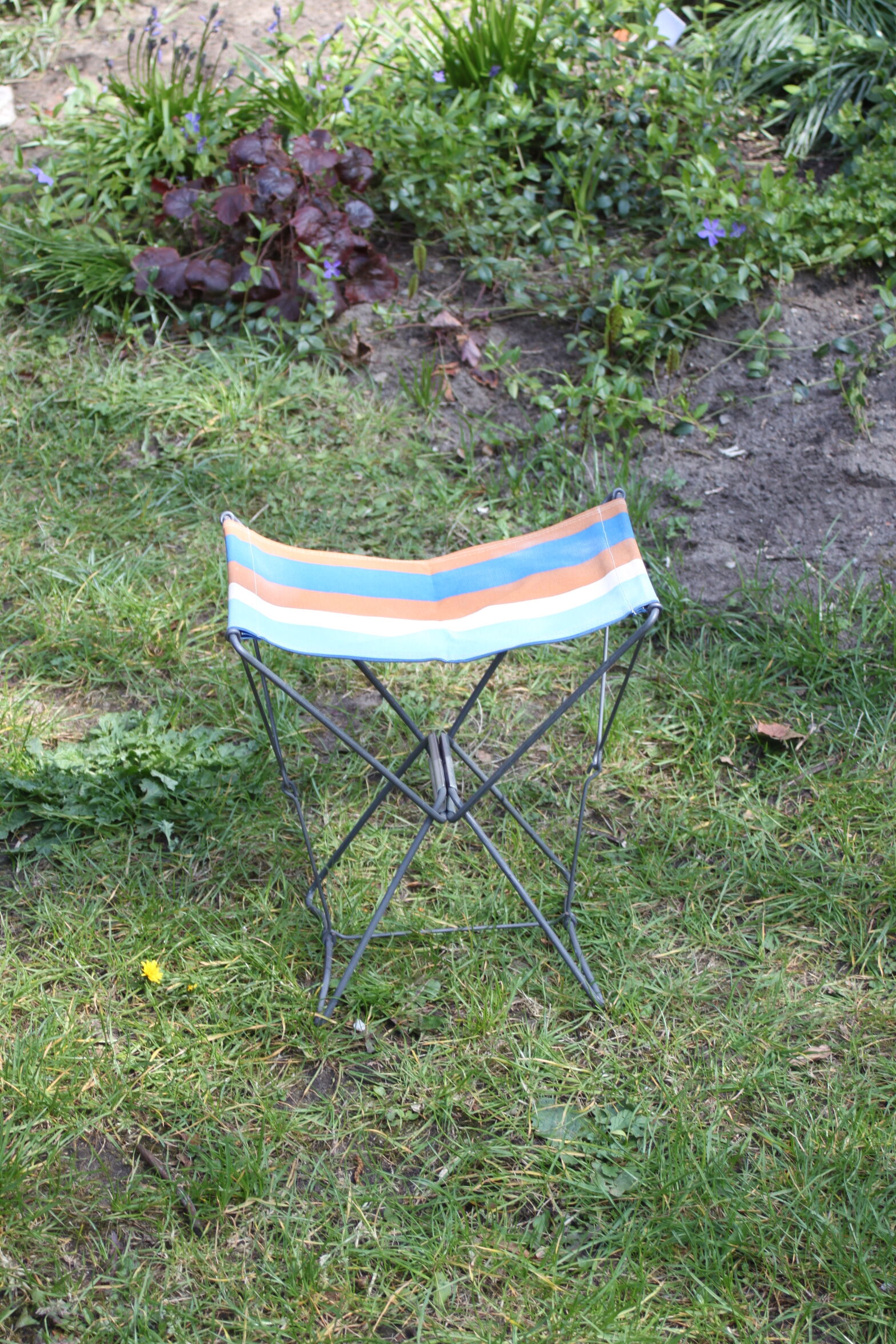 Nomad folding camping stools, France 1950s, set of three.