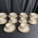 Coffee and tea service set in fine porcelain from Bavaria, around 1950.