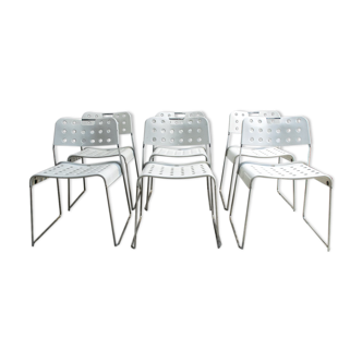 Set of six Rodney Kinsman chairs for Bieffeplast 1970