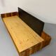 Vintage 3-seater sofa, green, solid wood, 70s/80s design