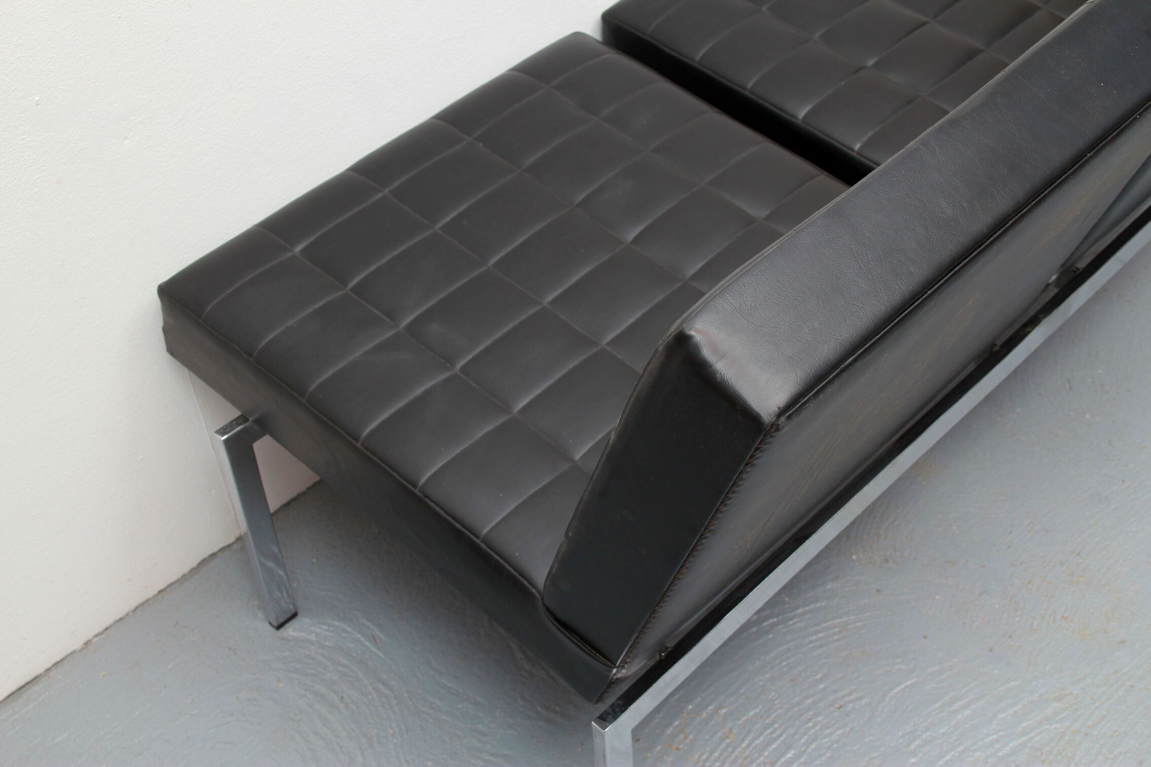 1960s 2-seater sofa in synthetic leather