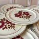 set of 8 flat plates Moulin des Loups model "Roubaix" 40s