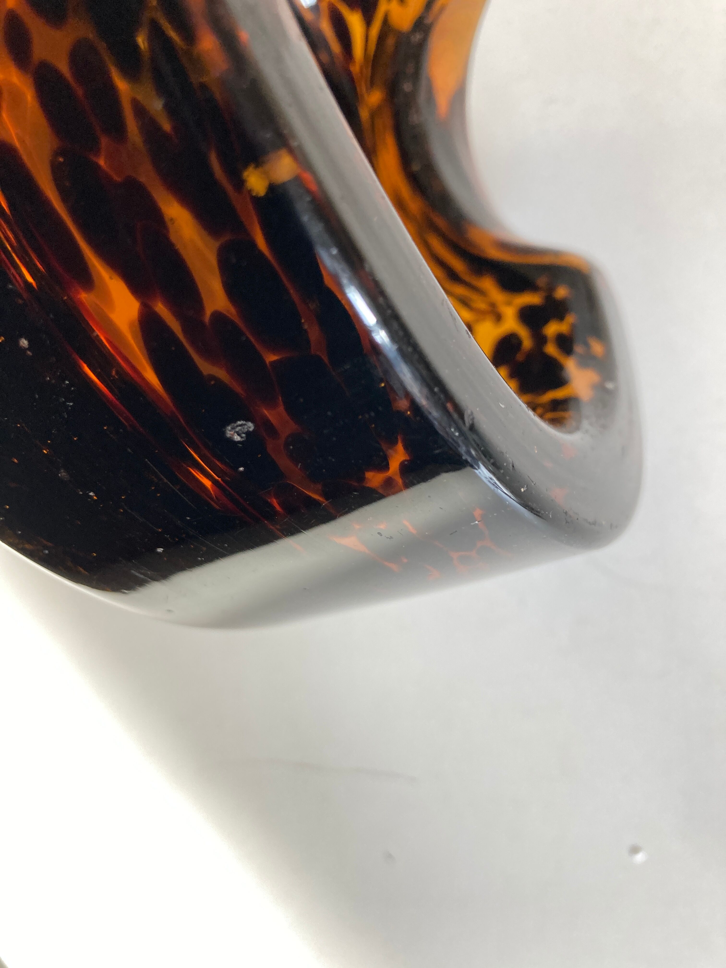 Empty glass pocket blown tortoiseshell 1970 XL