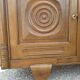 Solid oak sideboard, brutalist and Art Deco work, mid-century.
