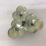 Triple brass flower candlestick