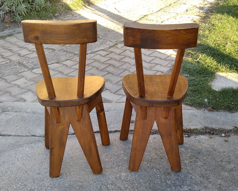 Brutalist style chairs