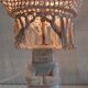 Table lamp statuette in limestone - mid 20th century
