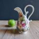 Vintage Ceramic Jug Hand-Painted Multicoloured Floral Decor, Ewer